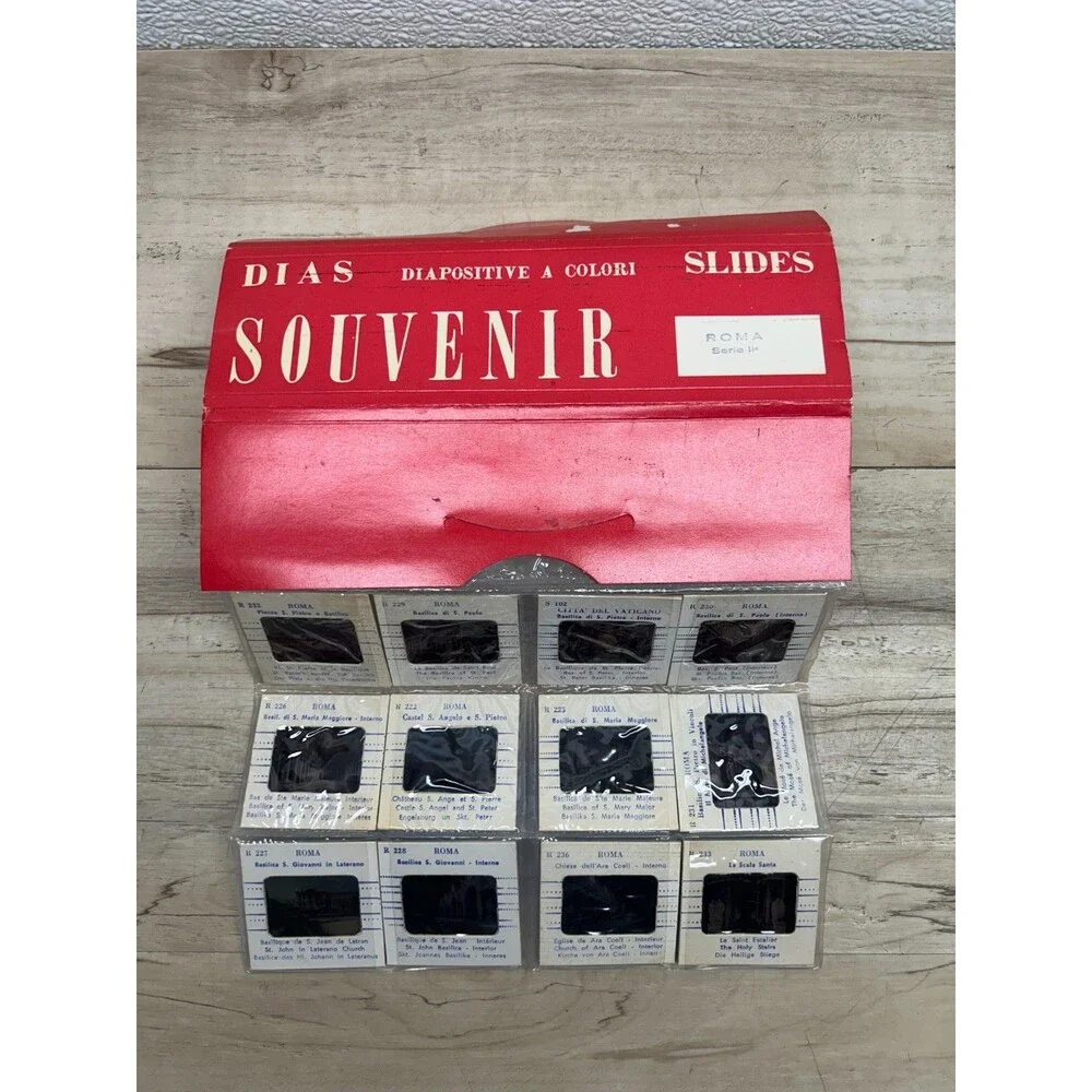 Vtg Lot Of 24 Color Slides DIA-SOUVENIR Architecture Buildings Of Rome Italy
